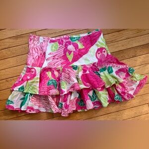 Lilly Pulitzer Bubble Mini Skirt in Pink and Green